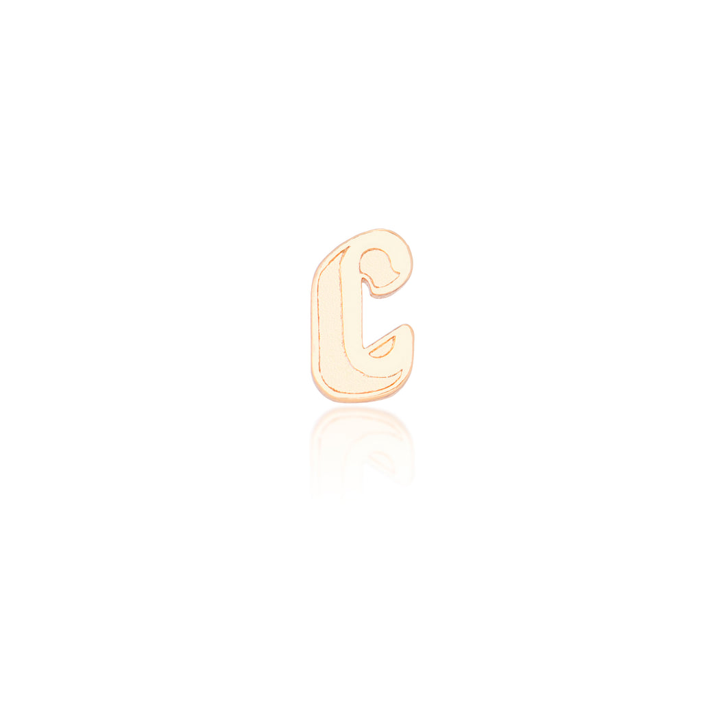 Initial Earring - Alphabet C