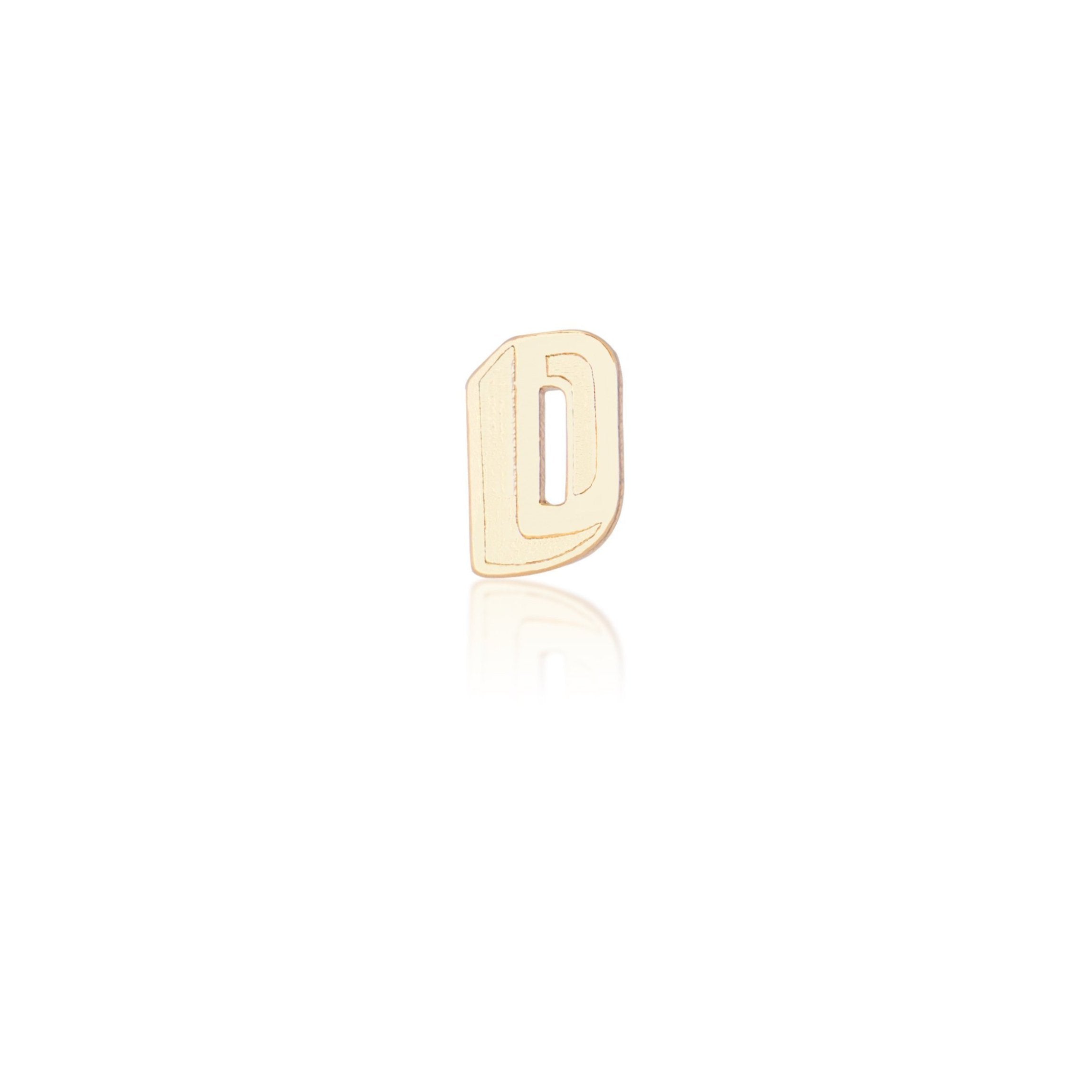 Initial Earring - Alphabet D