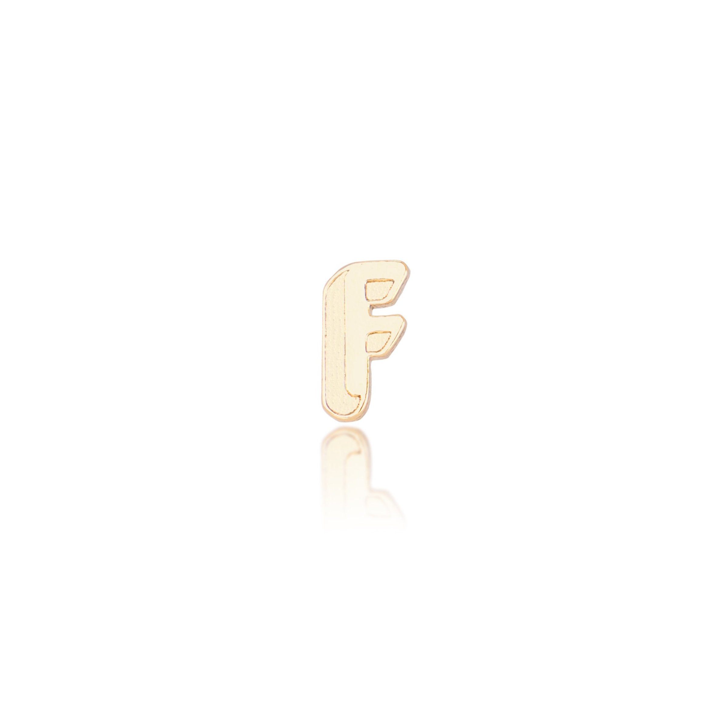 Initial Earring - Alphabet F