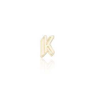 Initial Earring - Alphabet K