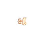 Initial Earring - Alphabet K