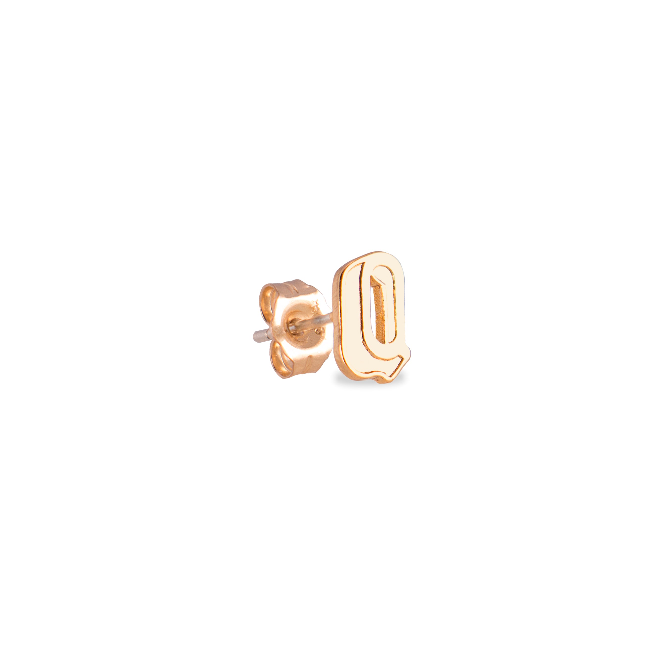 Initial Earring - Alphabet Q