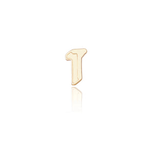 Initial Earring - Alphabet T