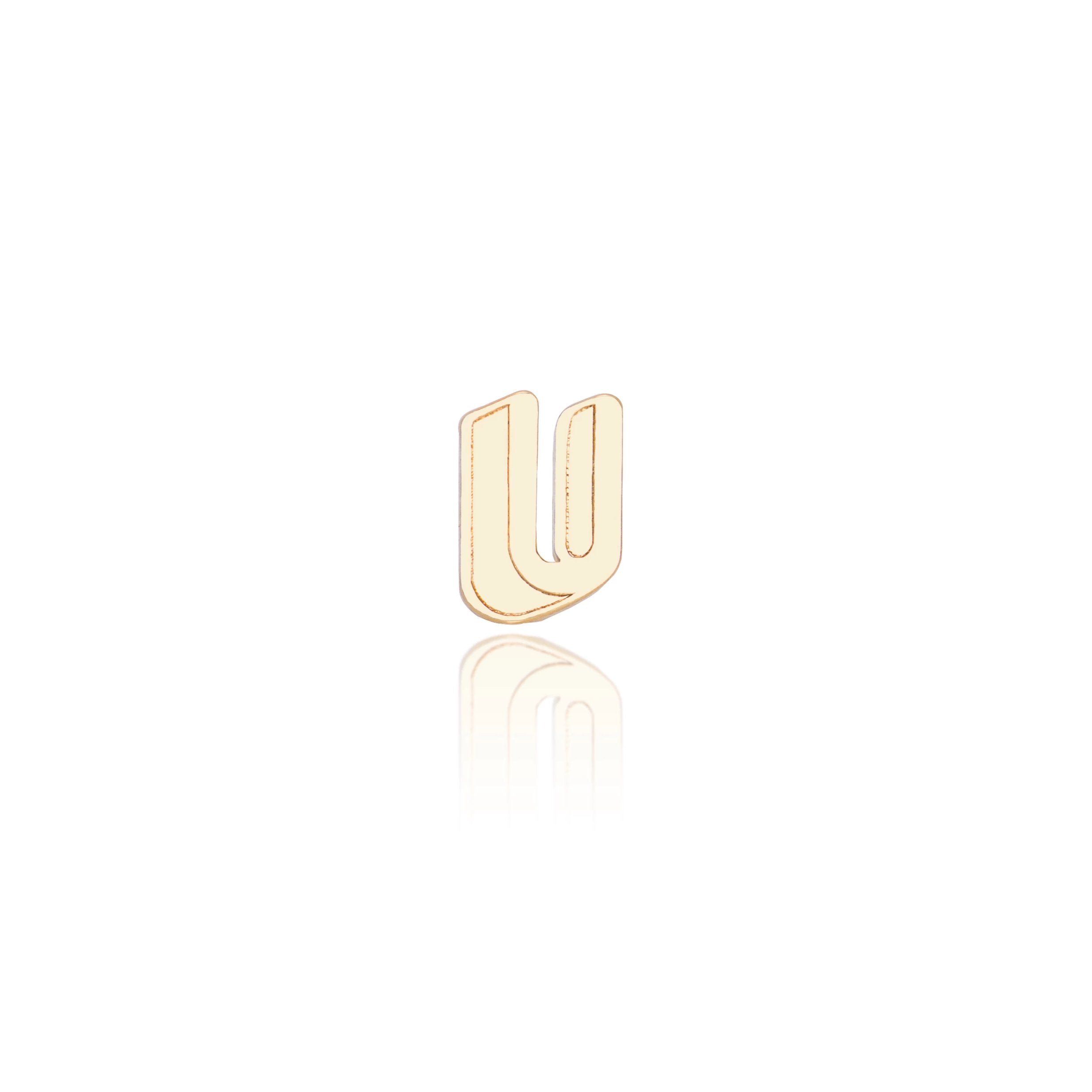 Initial Earring - Alphabet U