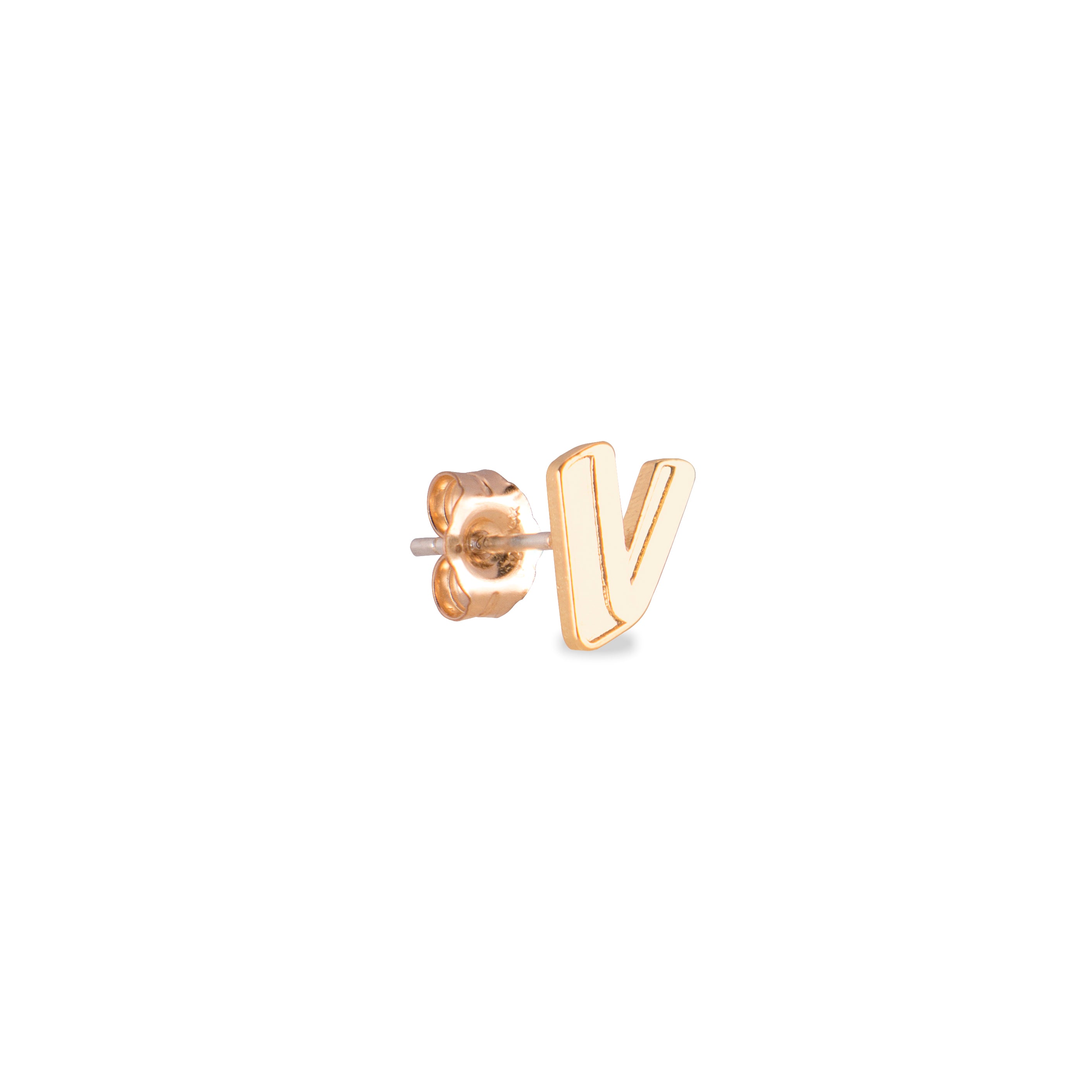 Initial Earring - Alphabet V