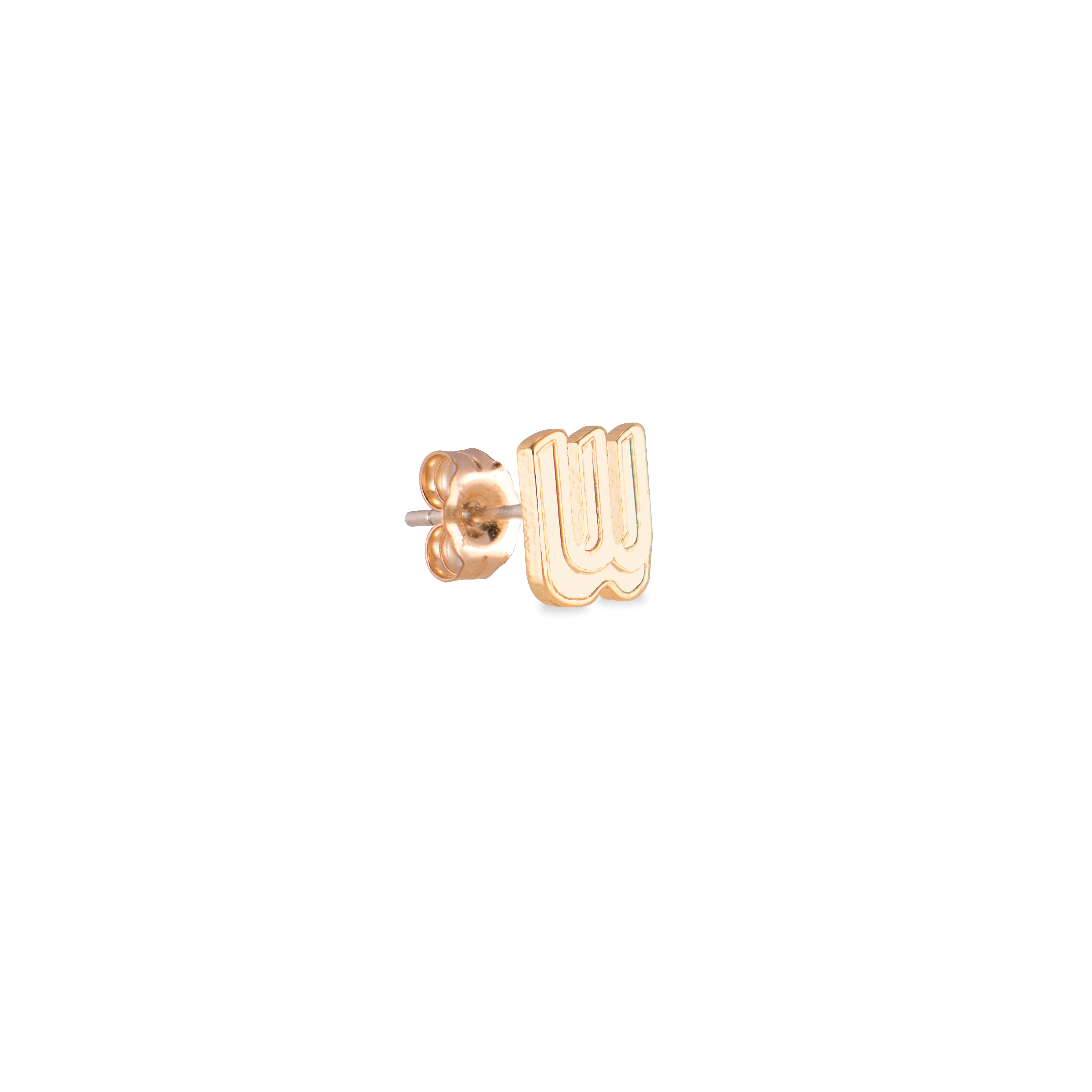 Initial Earring - Alphabet W