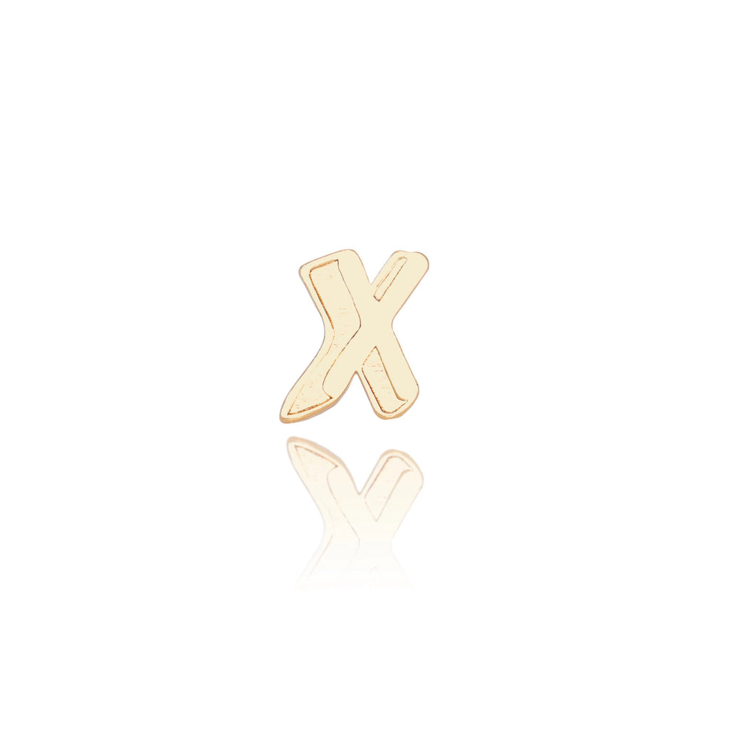 Initial Earring - Alphabet X