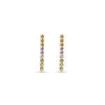 The Bling Earrings - Multicolored Cubic Zirconia Bar Earrings