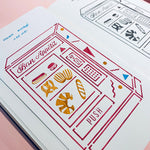 Bullet Journal Illustrations- French Bakes and Patisserie in a Vending Machine Stencil